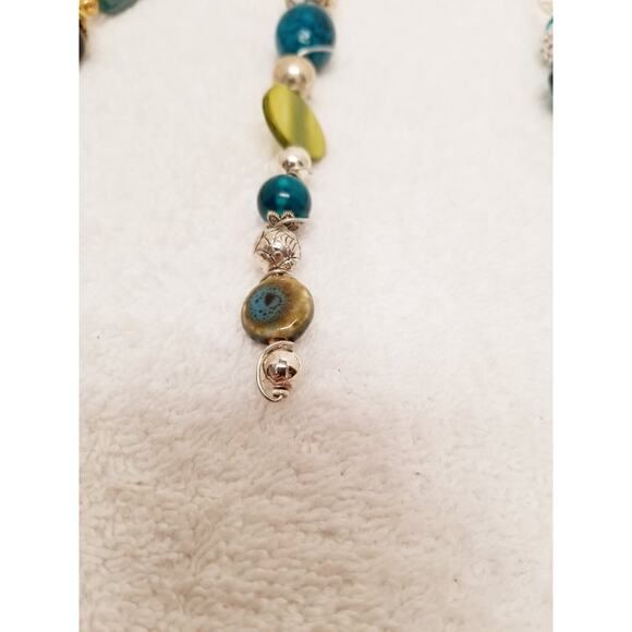 Four teal silver and gold Christmas icicle ornaments c20 - Picture 5 of 11